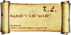 Kajtár László névjegykártya
