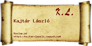 Kajtár László névjegykártya
