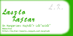 laszlo kajtar business card